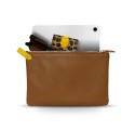 Pochette Vue Lac Volta en cuir cognac